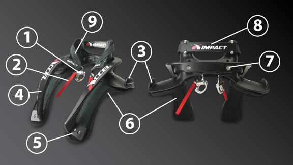 r3 head and neck restraint systems